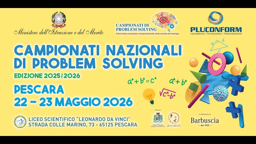 CONCLUSI I LAVORI DELLE FINALI DEI CAMPIONATI NAZIONALI DI PROBLEM SOLVING 2025/2026